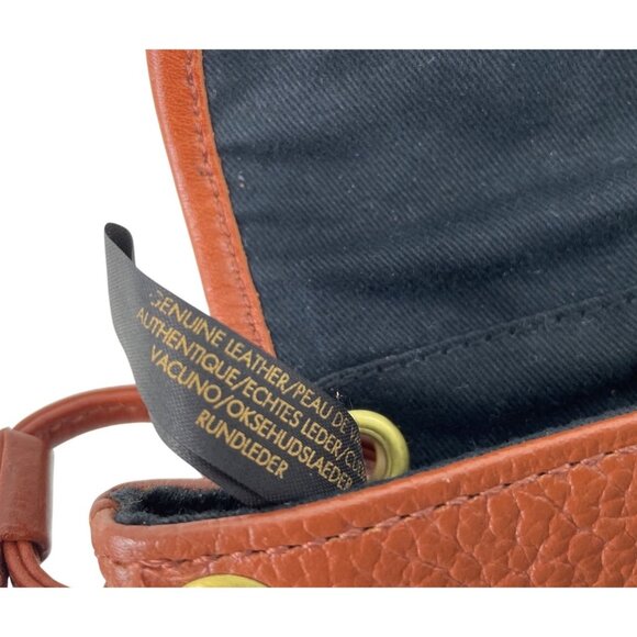 Vintage Liz Claiborne Brown Leather Crossbody Bag Buckle & Adjustable Strap - Picture 13 of 16